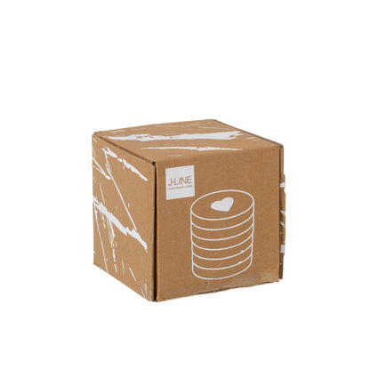 Onderzetter Hart Marmer Zwart/Goudkleurig Set van 6