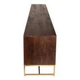 Onyx TVMeubel Bruin Goud PTMD - TV meubel - PTMD - livinglovely.nl