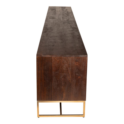 Onyx TVMeubel Bruin Goud PTMD - TV meubel - PTMD - livinglovely.nl