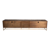 Onyx TVMeubel Bruin Goud PTMD - TV meubel - PTMD - livinglovely.nl