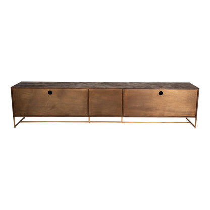 Onyx TVMeubel Bruin Goud PTMD - TV meubel - PTMD - livinglovely.nl