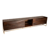 Onyx TVMeubel Bruin Goud PTMD - TV meubel - PTMD - livinglovely.nl