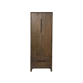 Opbergkast Cortez van Livingfurn in mangohout Malta, 200 cm hoog en 75 cm breed