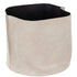 Opbergmand Rond Laag Leder Beige - Mand - J-Line - livinglovely.nl