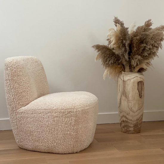 OPJET Armchair Eve Teddy Natural , loungestoel , OPJET , livinglovely.nl