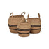 Opjet Basket With Lines Black (Set Of 3) , Mand , OPJET , livinglovely.nl