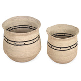 OPJET Baskets Inspiration Natural/Black Set Of 2 , Mand , OPJET , livinglovely.nl