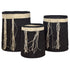 OPJET Set of 3 Baskets Natural/Black , Mand , OPJET , livinglovely.nl