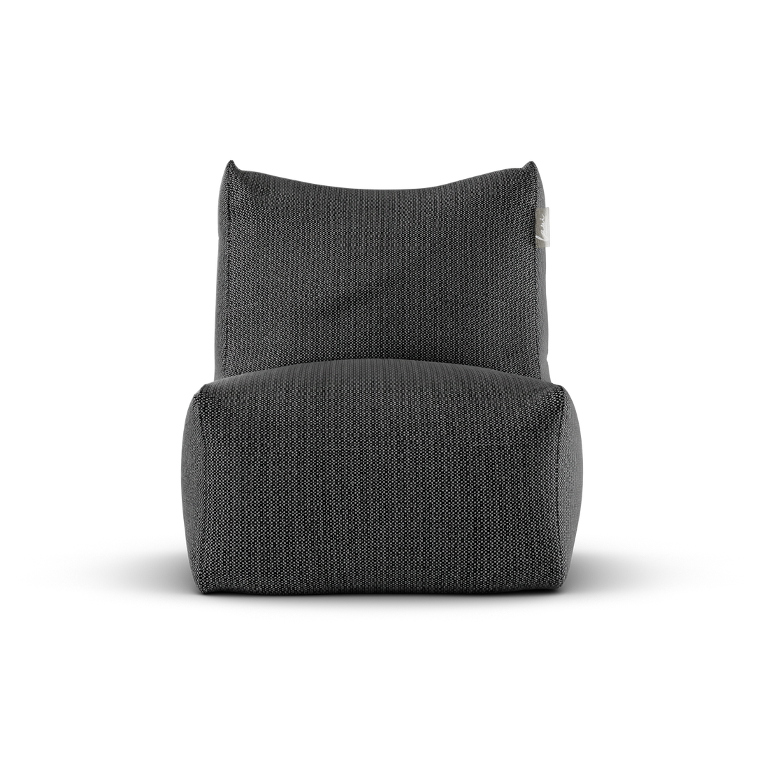 Antraciet Junior Lounge Seat van Laui Lounge van voren, met zitting van 68 bij 68 centimeter
