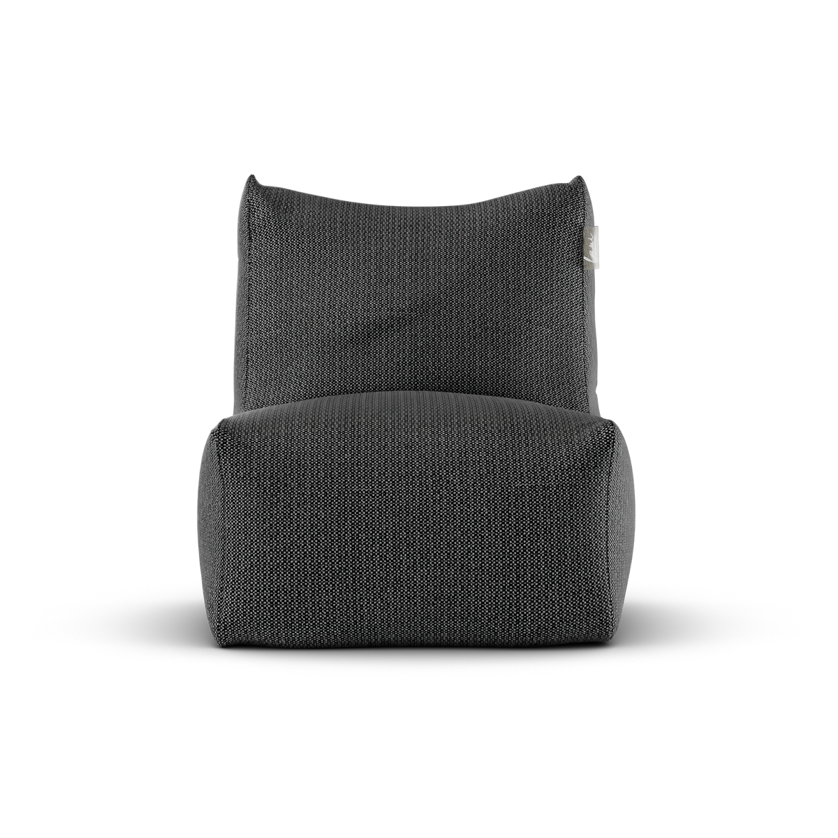 Antraciet Junior Lounge Seat van Laui Lounge van voren, met zitting van 68 bij 68 centimeter