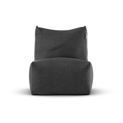 Antraciet Junior Lounge Seat van Laui Lounge van voren, met zitting van 68 bij 68 centimeter