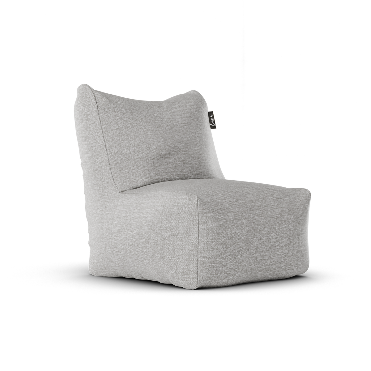 Original Junior Lounge Seat Ash Grey van Laui Lounge, compacte asgrijze loungestoel schuin van links voren