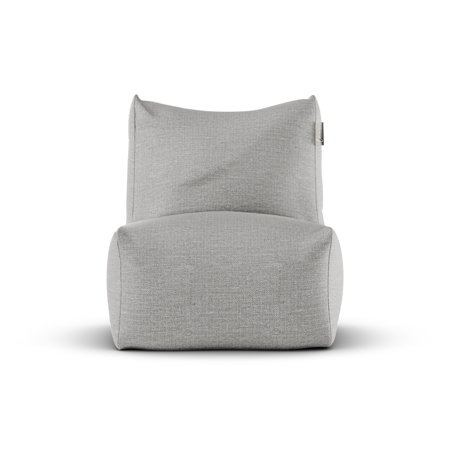 Asgrijze Junior Lounge Seat van Laui Lounge van voren, met zitting van 68 bij 68 centimeter