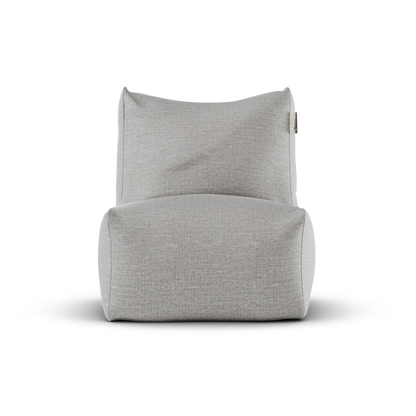 Asgrijze Junior Lounge Seat van Laui Lounge van voren, met zitting van 68 bij 68 centimeter