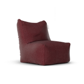 Original Junior Lounge Seat Burgundy van Laui Lounge, compacte bordeauxrode loungestoel schuin van links voren