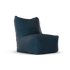 Original Junior Lounge Seat Marine van Laui Lounge, compacte marineblauwe loungestoel schuin van links voren