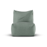Zeegroene Junior Lounge Seat van Laui Lounge van voren, met zitting van 68 bij 68 centimeter