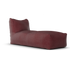 Original Long Chair Burgundy van Laui Lounge, bordeauxrode loungestoel van waterafstotende stof schuin van voren