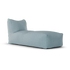 Original Long Chair Sky Blue van Laui Lounge, lichtblauwe loungestoel schuin van links voren