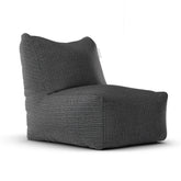 Original Lounge SeatXL Anthracite van Laui Lounge, antracietgrijze loungestoel van waterafstotende stof schuin van voren