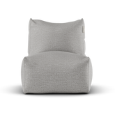 Asgrijze Lounge SeatXL van Laui Lounge van voren, met brede zitting van 68 centimeter