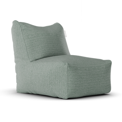 Original Lounge SeatXL Sea Green van Laui Lounge, zeegroene loungestoel schuin van links voren