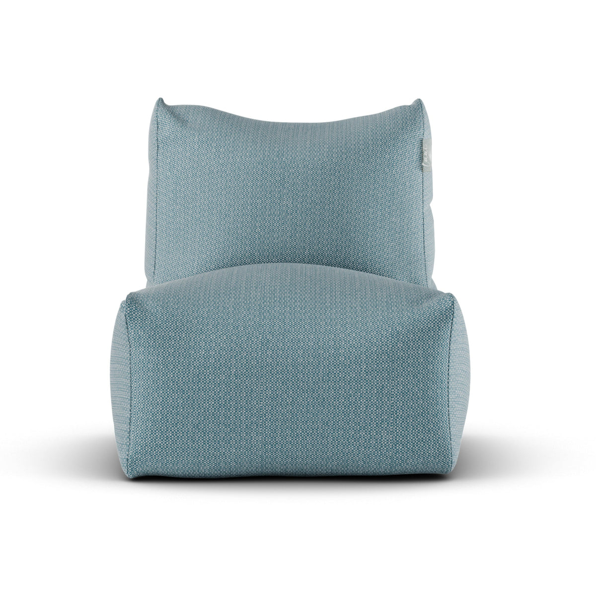 Lichtblauwe Lounge SeatXL van Laui Lounge van voren, met brede zitting van 68 centimeter