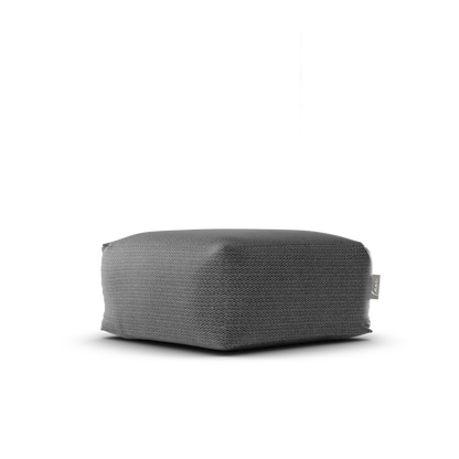 Laui Lounge Original Square Pouf Anthracite, vierkante poef van 68x68 cm schuin van voren