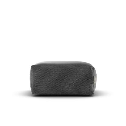 Vooraanzicht van de waterafstotende Original Square Pouf Anthracite voor binnen en buiten