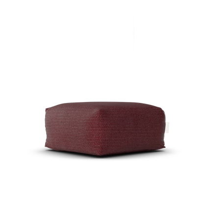 Laui Lounge Original Square Pouf Burgundy, bordeauxrode vierkante poef van 68x68 cm