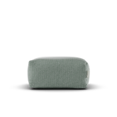 Vooraanzicht van de Original Square Pouf Sea Green, UV bestendige poef van Laui Lounge