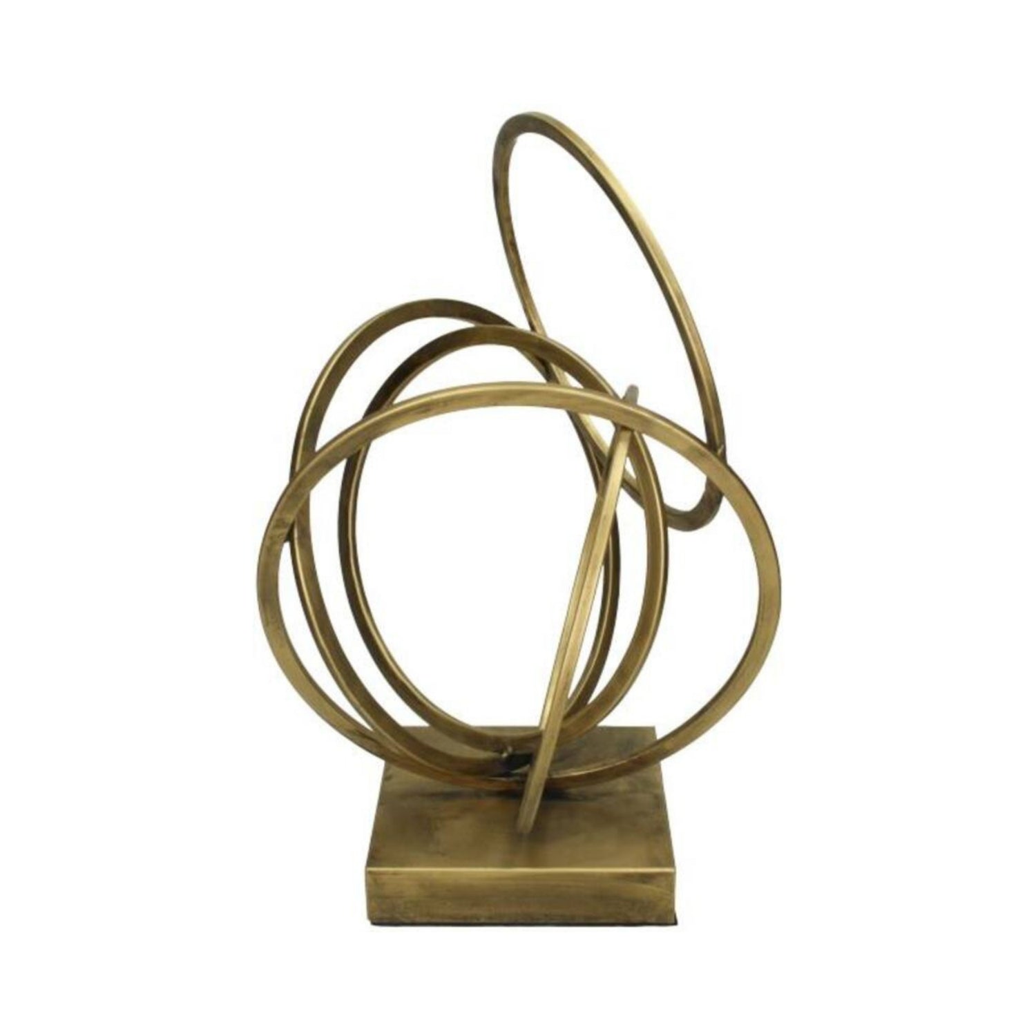 Ornament Cirkels op voet Goud 28,5x25x37,5cm - Ornament - Living Lovely - livinglovely.nl