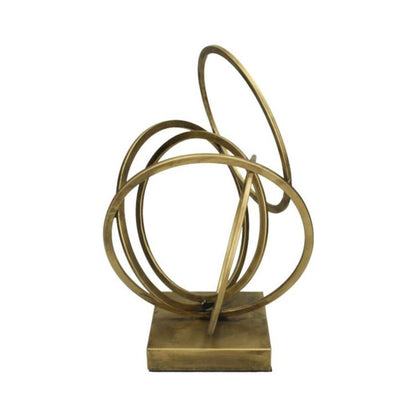 Ornament Cirkels op voet Goud 28,5x25x37,5cm - Ornament - Living Lovely - livinglovely.nl