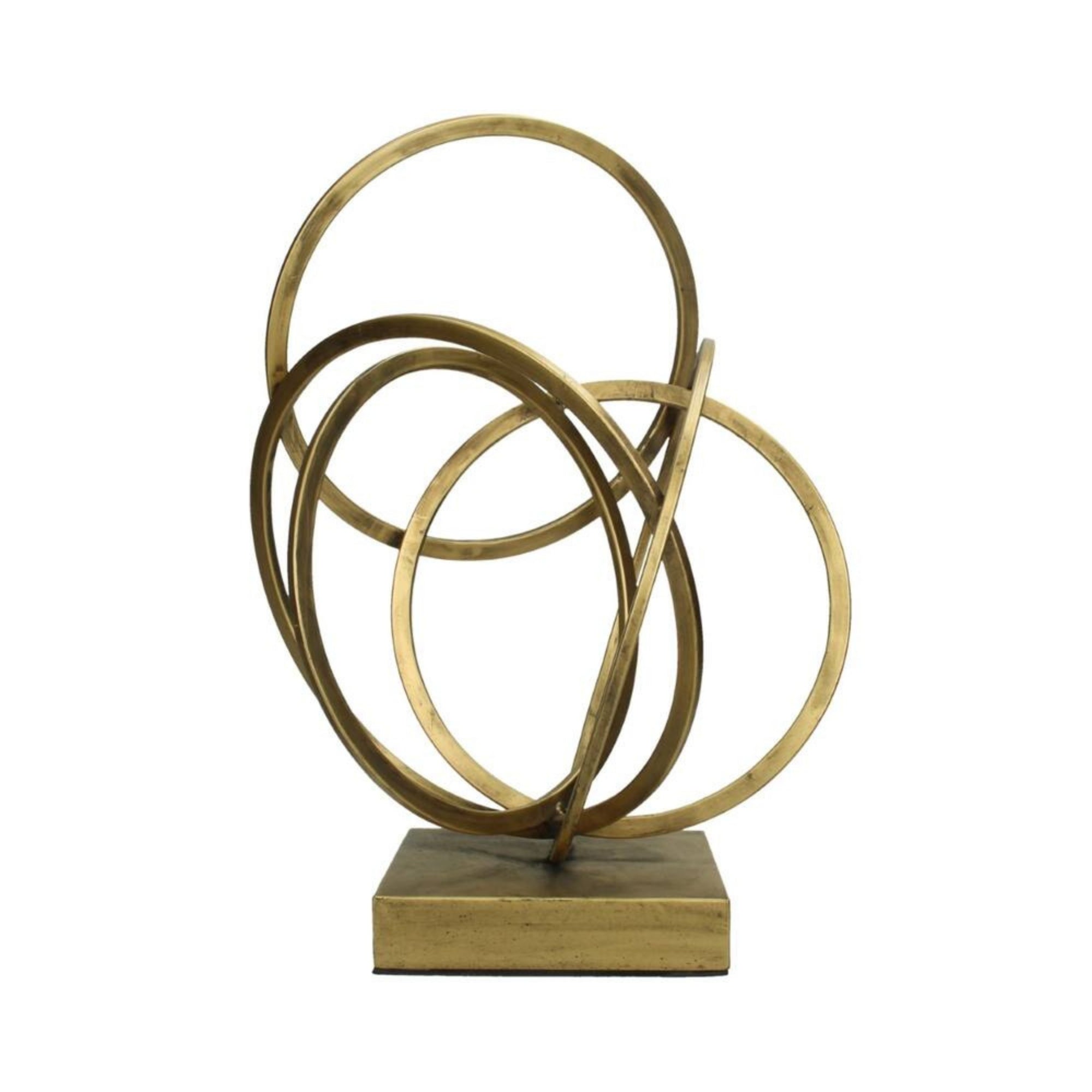 Ornament Cirkels op voet Goud 28,5x25x37,5cm - Ornament - Living Lovely - livinglovely.nl