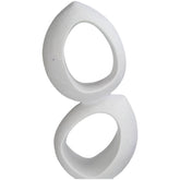 Ornament Ringen Polyresin Wit 11x11x61cm - Beeld - Living Lovely - livinglovely.nl