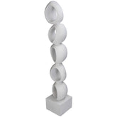 Ornament Ringen Polyresin Wit 11x11x61cm - Beeld - Living Lovely - livinglovely.nl