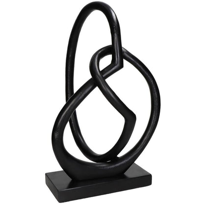 Ornament Zwart 25x15x41cm - Beeld - Living Lovely - livinglovely.nl