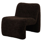 Oslo Luxe Fauteuil Teddy Bruin van PTMD, sculpturale fauteuil in donkerbruine teddy stof