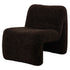 Oslo Luxe Fauteuil Teddy Bruin van PTMD, sculpturale fauteuil in donkerbruine teddy stof