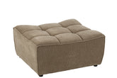Ottoman Grid Poplar Wood/Foam Dark Taupe - - J-Line - livinglovely.nl