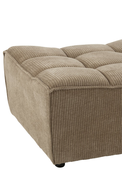 Ottoman Grid Poplar Wood/Foam Dark Taupe - - J-Line - livinglovely.nl