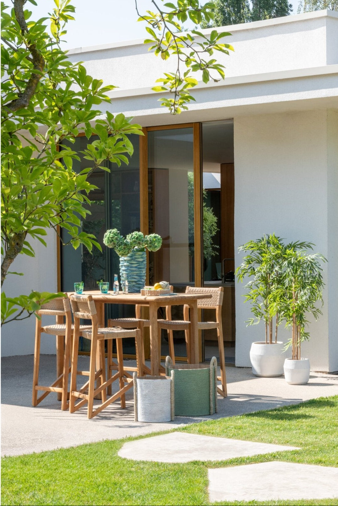 Outdoor Bartafel Cakra Rechthoek Teak Hout Naturel J-Line