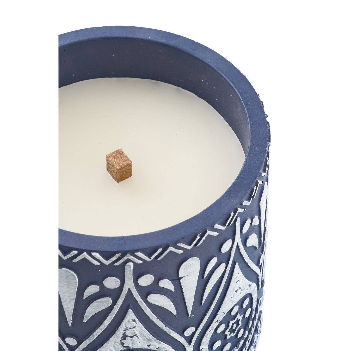 Outdoor Citronellakaars Blauw/Wit Large J-Line