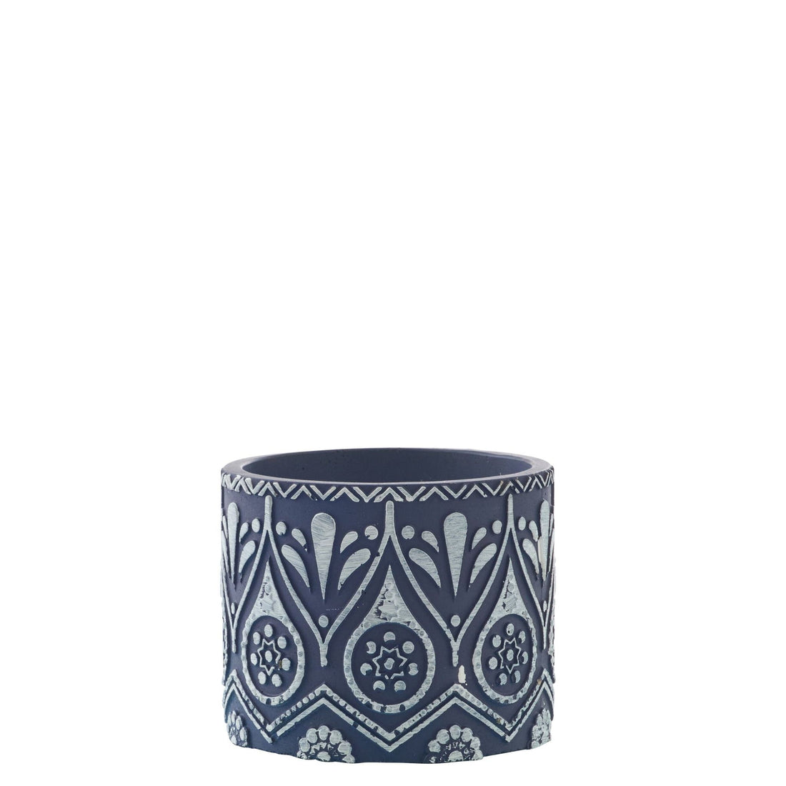Outdoor Citronellakaars Blauw/Wit Medium J-Line