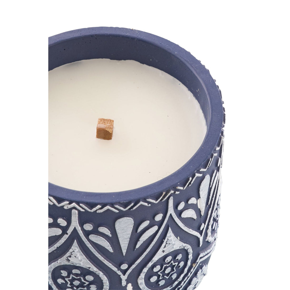 Outdoor Citronellakaars Blauw/Wit Medium J-Line