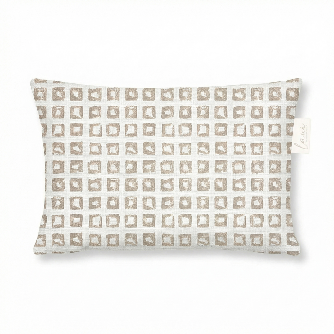 Laui Lounge outdoor kussen Block Stonewash 60x40 cm in Sunbrella stof met blokdessin