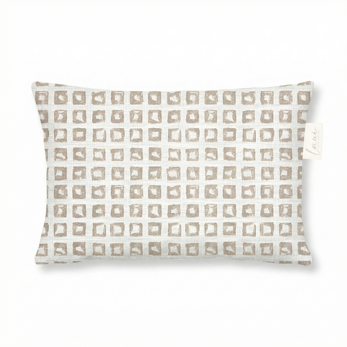 Laui Lounge outdoor kussen Block Stonewash 60x40 cm in Sunbrella stof met blokdessin