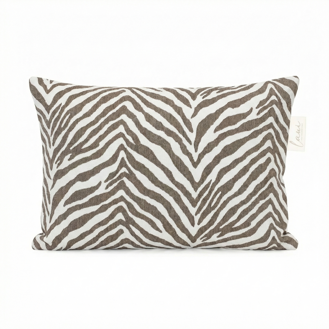 Laui Lounge outdoor kussen Congo Tawny 60x40 cm met okerbruin dessin en effen achterkant