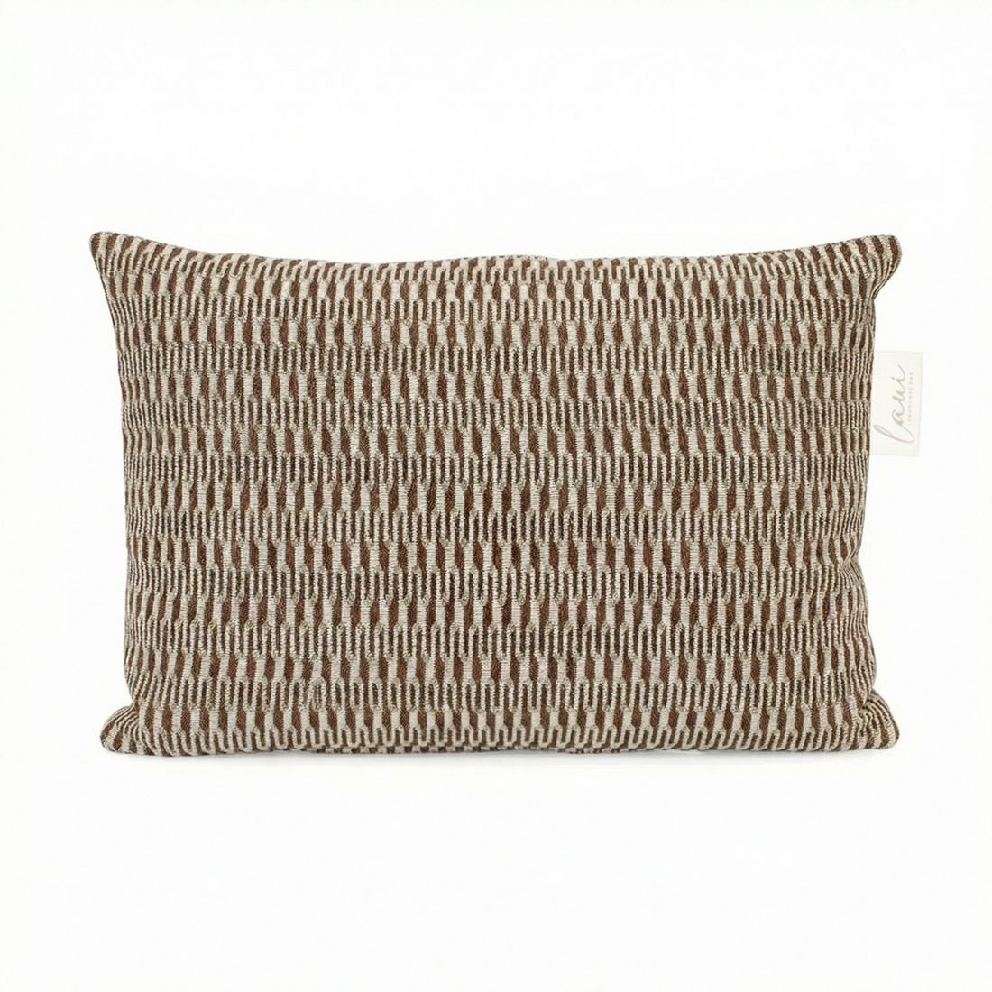 Laui Lounge outdoor kussen Marquetry Sirocco 60x40 cm in warme zand en terracotta tinten
