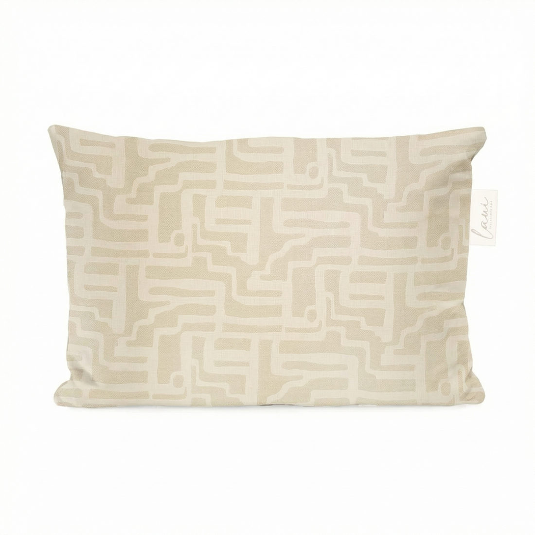 Laui Lounge outdoor kussen Riddle Plaster 60x40 cm in kalkwit met fijn dessin